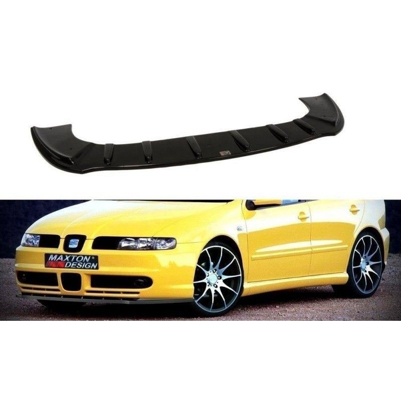 Maxton FRONT SPLITTER SEAT LEON MK1 (FOR SEAT SPORT BUMPER) Gloss Black, Leon Mk1 / Cupra