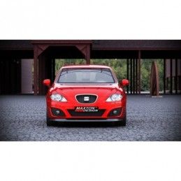 Maxton FRONT SPLITTER SEAT LEON MK2 (FACELIFT) Gloss Black, Leon Mk2 / Cupra