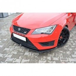 Maxton FRONT SPLITTER SEAT LEON III CUPRA / FR Gloss Black, Leon Mk3 FR