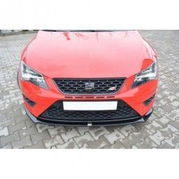 Maxton FRONT SPLITTER SEAT LEON III CUPRA / FR Gloss Black, Leon Mk3 FR