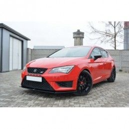 Maxton FRONT SPLITTER SEAT LEON III CUPRA / FR Gloss Black, Leon Mk3 FR