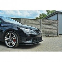 Maxton FRONT SPLITTER SEAT LEON III CUPRA / FR Gloss Black, Leon Mk3 FR