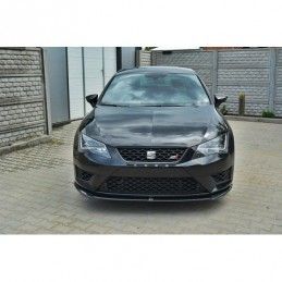 Maxton FRONT SPLITTER SEAT LEON III CUPRA / FR Gloss Black, Leon Mk3 FR