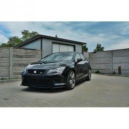 Maxton FRONT SPLITTER SEAT LEON III CUPRA / FR Gloss Black, Leon Mk3 FR