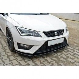 Maxton FRONT SPLITTER SEAT LEON III CUPRA / FR Gloss Black, Leon Mk3 FR