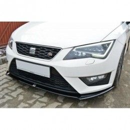 Maxton FRONT SPLITTER SEAT LEON III CUPRA / FR Gloss Black, Leon Mk3 FR