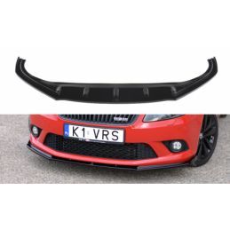 Maxton FRONT SPLITTER SKODA FABIA MK2 RS Gloss Black, Fabia II