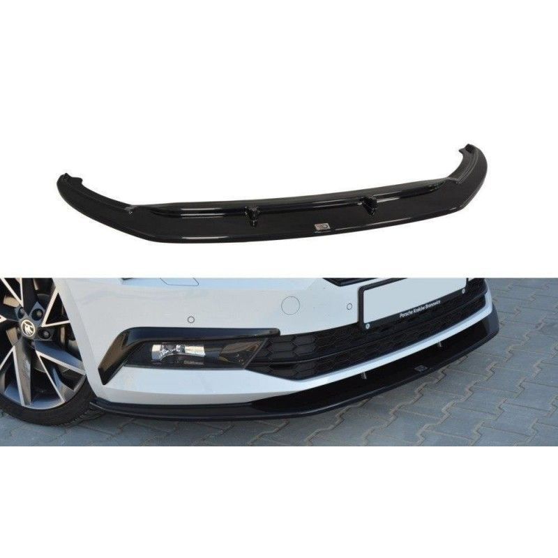 Maxton Front Splitter V.3 Skoda Superb Mk3 Gloss Black, Superb