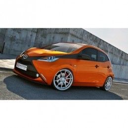 Maxton FRONT SPLITTER TOYOTA AYGO mk2 Gloss Black, Aygo