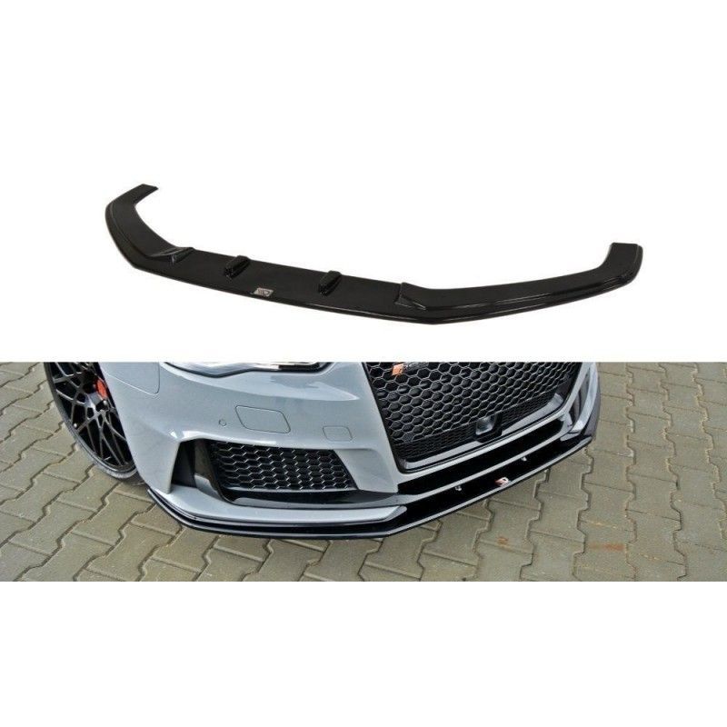 Maxton Front Splitter V.2 Audi RS3 8V Sportback Gloss Black, A3/S3/RS3 8V