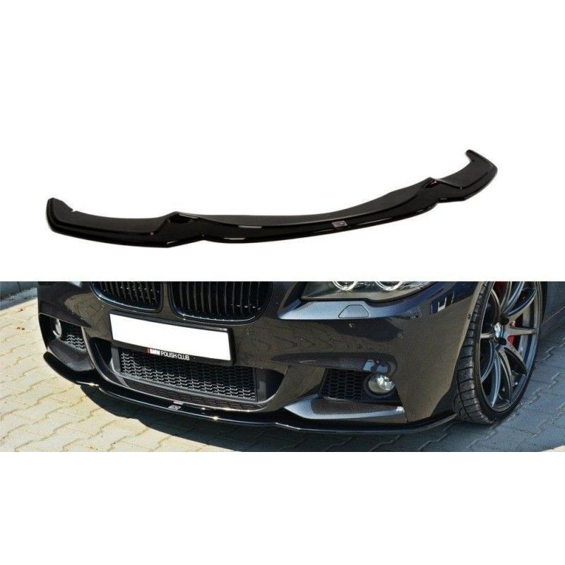 Maxton FRONT SPLITTER V.2 for BMW 5 F10/F11 MPACK Gloss Black, Serie 5 F10/ F11