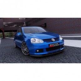 Maxton FRONT SPLITTER VW GOLF MK5 (FIT ONLY WITH VOTEX FRONT LIP) Gloss Black, Golf 5