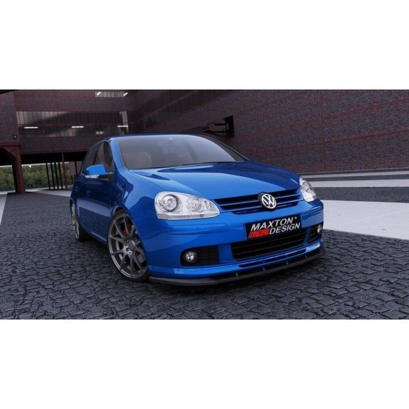 Maxton FRONT SPLITTER VW GOLF MK5 (FIT ONLY WITH VOTEX FRONT LIP) Gloss Black, Golf 5