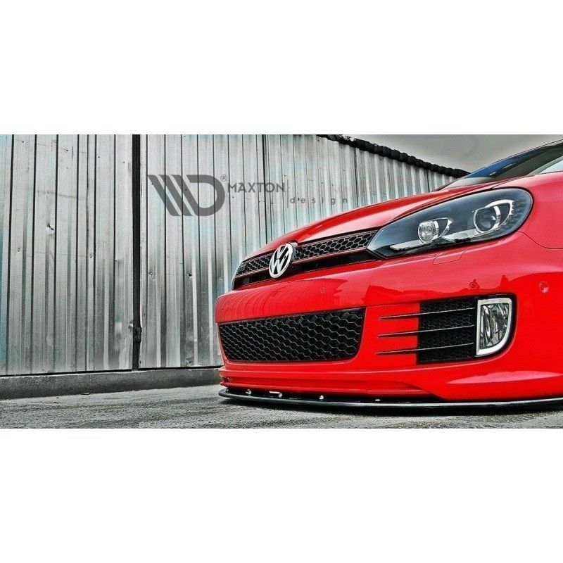 Maxton FRONT SPLITTER VER.2 VW GOLF VI (FOR GOLF GTI 35TH) Gloss Black, golf 6