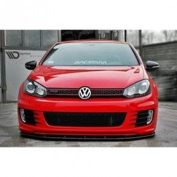 Maxton FRONT SPLITTER VER.2 VW GOLF VI (FOR GOLF GTI 35TH) Gloss Black, golf 6