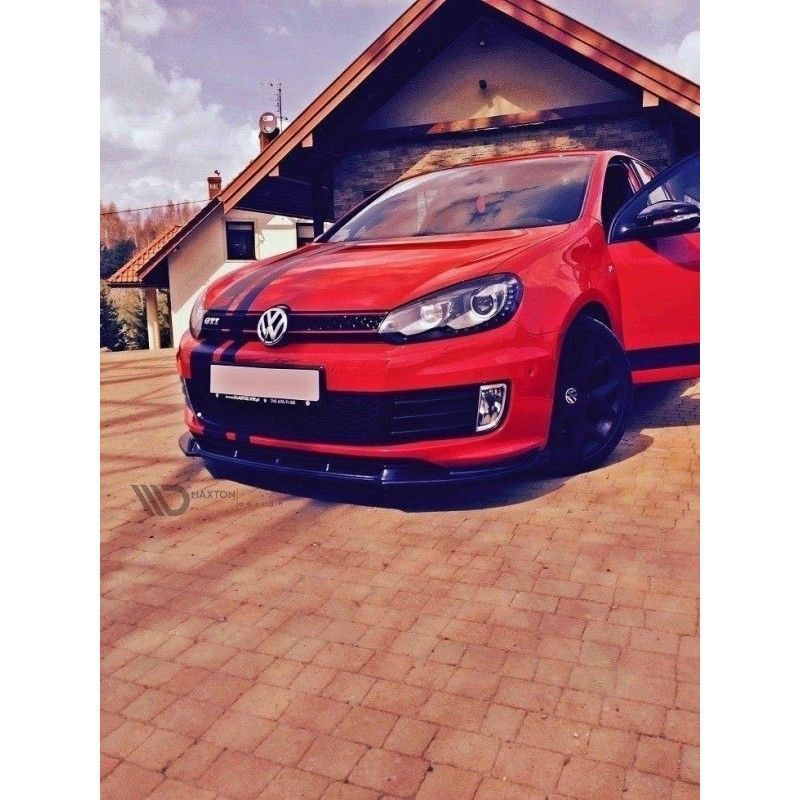 Maxton FRONT SPLITTER VW GOLF VI GTI 35TH Gloss Black, golf 6