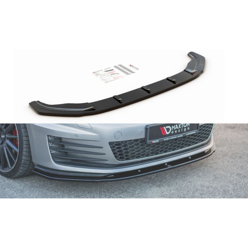 Maxton Front Splitter V.1 VW Golf 7 GTI Gloss Black, Golf 7