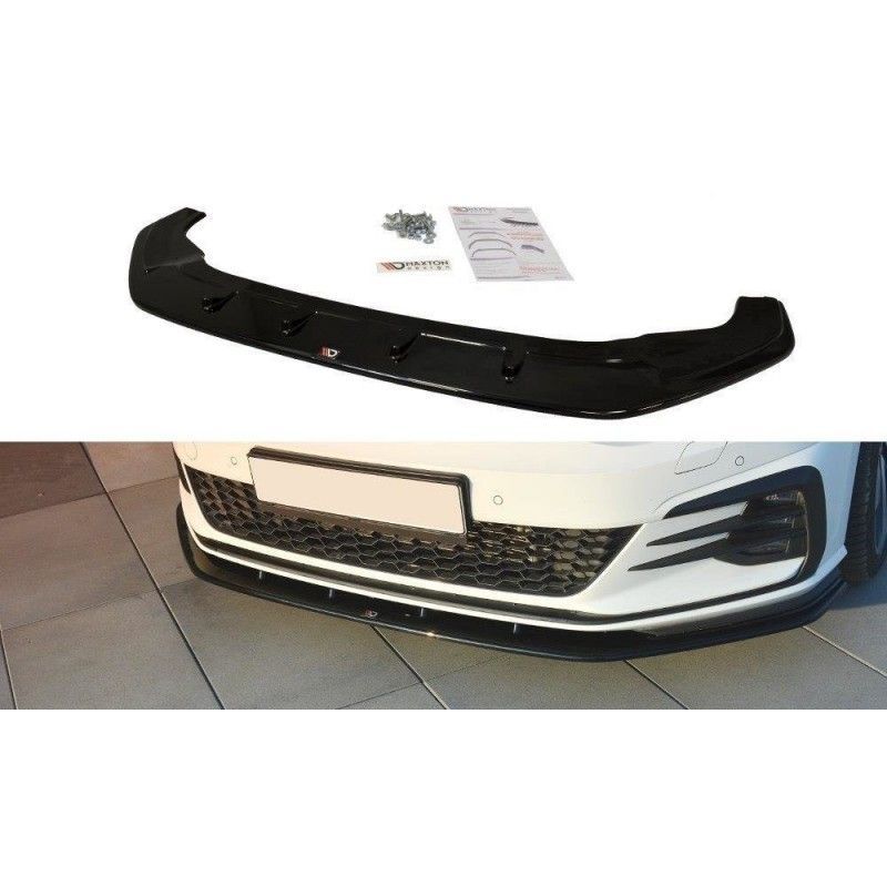 Maxton FRONT SPLITTER VW GOLF VII GTI FACELIFT V.1 Gloss Black, Golf 7