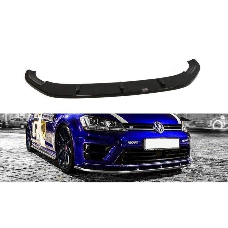 Maxton Front Splitter V.1 VW Golf 7 R / R-Line Gloss Black, Golf 7