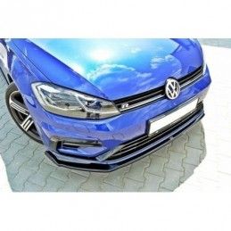 Maxton Front Splitter V.2 VW Golf 7 R / R-Line Facelift Gloss Black, Golf 7