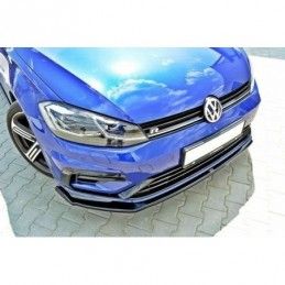 Maxton Front Splitter V.2 VW Golf 7 R / R-Line Facelift Gloss Black, Golf 7