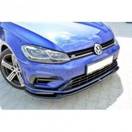 Maxton Front Splitter V.3 VW Golf 7 R / R-Line Facelift Gloss Black, Golf 7