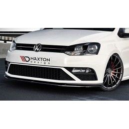 Maxton FRONT SPLITTER v.1 VW POLO MK5 GTI (FACELIFT) Gloss Black, Polo Mk5 6R