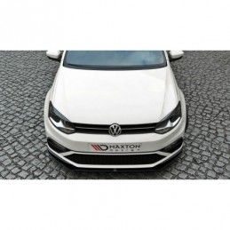 Maxton FRONT SPLITTER v.2 VW POLO MK5 GTI (FACELIFT) Gloss Black, Polo Mk5 6R