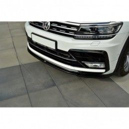 Maxton FRONT SPLITTER Vw Tiguan Mk2 R-Line Gloss Black, Tiguan