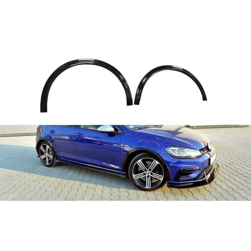 Maxton Fenders Extension VW Golf 7 R / R-Line Facelift Gloss Black, Golf 7