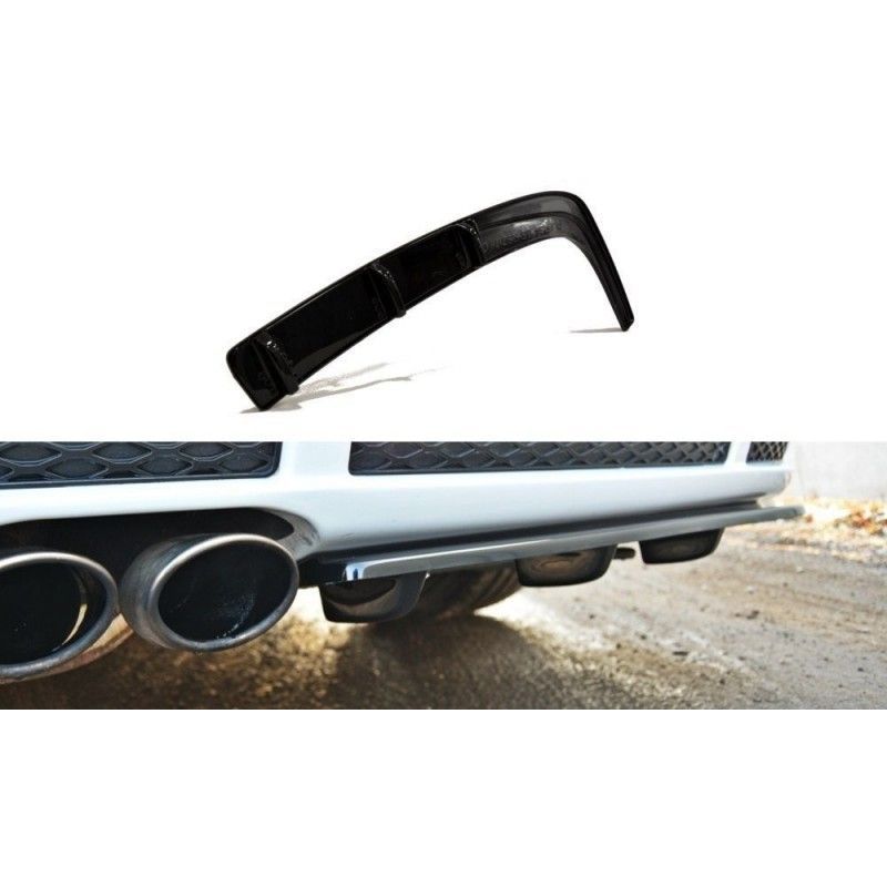 Maxton REAR SPLITTER AUDI RS4 B5 (with a vertical bar) Gloss Black, A4/S4/RS4 B5