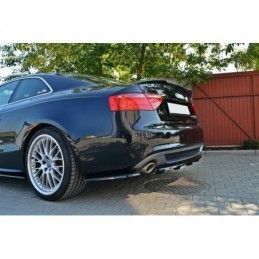 Maxton CENTRAL REAR SPLITTER AUDI A5 S-LINE (with a vertical bar) Gloss Black, A5/S5/RS5 8T