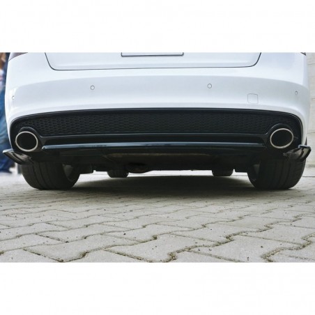 Maxton CENTRAL REAR SPLITTER AUDI A5 S-LINE FACELIFT (without vertical bars) Gloss Black, A5/S5/RS5 8T