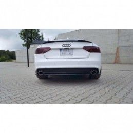 Maxton CENTRAL REAR SPLITTER AUDI A5 S-LINE FACELIFT (without vertical bars) Gloss Black, A5/S5/RS5 8T