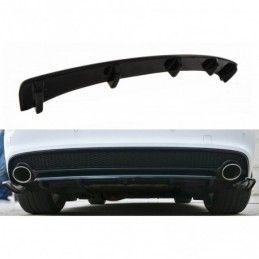 Maxton CENTRAL REAR SPLITTER AUDI A5 S-LINE FACELIFT (with a vertical bar) Gloss Black, A5/S5/RS5 8T