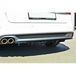 Maxton CENTRAL REAR SPLITTER AUDI A6 C7 S-LINE AVANT Gloss Black, A6/S6/RS6 4G C7 