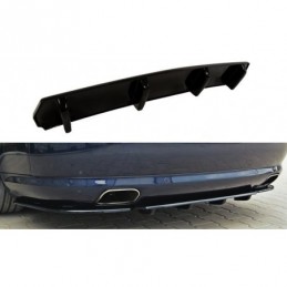 tuning Central Rear Splitter Audi A8 W12 D3 (with vertical bars) Gloss Black
