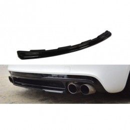 Maxton Central Rear Splitter Audi TT S 8J (without vertical bars) Gloss Black, TT 8J