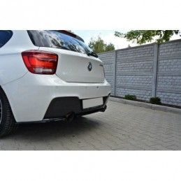 Maxton CENTRAL REAR SPLITTER BMW 1 F20/F21 M-Power (without vertical bars) Gloss Black, Serie 1 F20/ F21