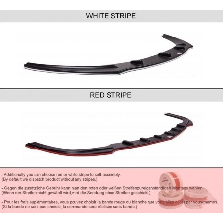 Maxton CENTRAL REAR SPLITTER BMW 1 F20/F21 M-Power (with vertical bars) Gloss Black, Serie 1 F20/ F21