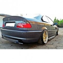 Maxton CENTRAL REAR SPLITTER BMW 3 E46 MPACK COUPE (without vertical bars) Gloss Black, Serie 3 E46/ M3