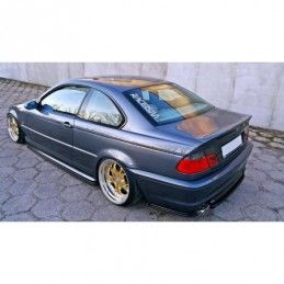 Maxton CENTRAL REAR SPLITTER BMW 3 E46 MPACK COUPE (with vertical bars) Gloss Black, Serie 3 E46/ M3