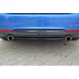 Maxton CENTRAL REAR SPLITTER for BMW 4 F32 M-PACK (with vertical bars) Gloss Black, Serie 4 F32/ M4