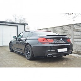 Maxton CENTRAL REAR SPLITTER for BMW 6 Gran Coupé MPACK (with a vertical bar) Gloss Black, Serie 6 F06/ F12/ F13