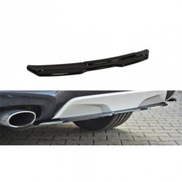 Maxton CENTRAL REAR SPLITTER for BMW X4 M-PACK (without a vertical bar) Gloss Black, X4 G02