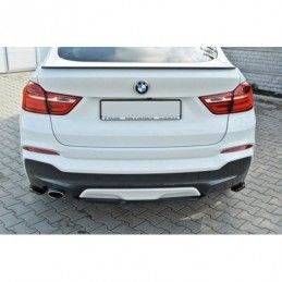 Maxton CENTRAL REAR SPLITTER for BMW X4 M-PACK (without a vertical bar) Gloss Black, X4 G02