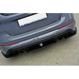 Maxton Central Rear Splitter Ford Focus RS Mk3 Gloss Black, Focus Mk3 / 3.5 / ST / RS