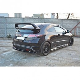 Maxton CENTRAL REAR SPLITTER HONDA CIVIC VIII TYPE S/R (without vertical bars) Gloss Black, CIVIC