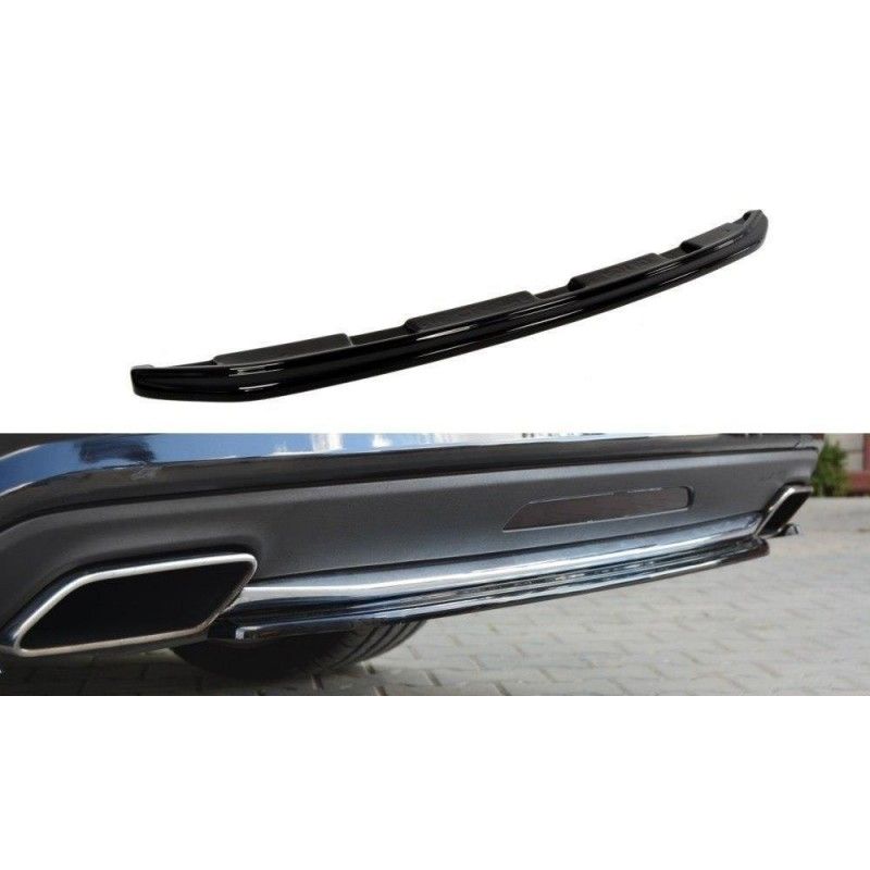 Maxton CENTRAL REAR SPLITTER MERCEDES CLS C218 (without a vertical bar) AMG LINE Gloss Black, W218