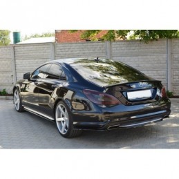 Maxton CENTRAL REAR SPLITTER MERCEDES CLS C218 (without a vertical bar) AMG LINE Gloss Black, W218